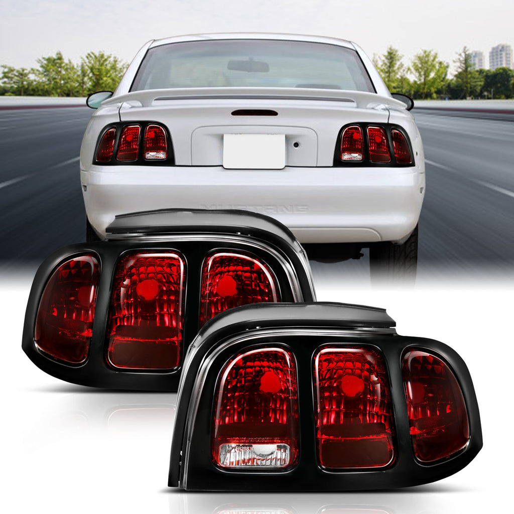 1994-1998-Ford-Mustang-Taillight-Dark-Red-Lens-(Oe-Style)