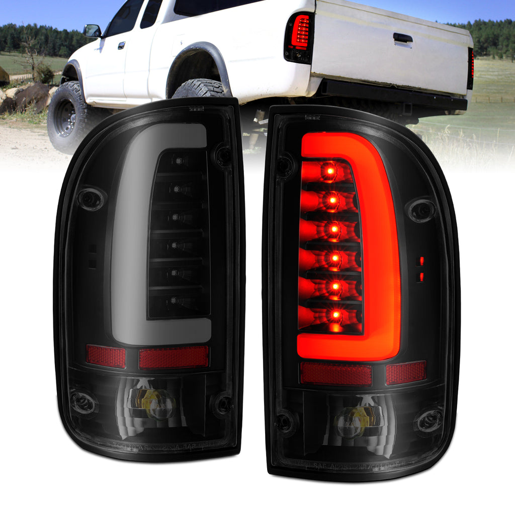 1995-2000-Toyota-Tacoma-Led-Taillights-Black-Housing-Smoke-Lens-(Pair)