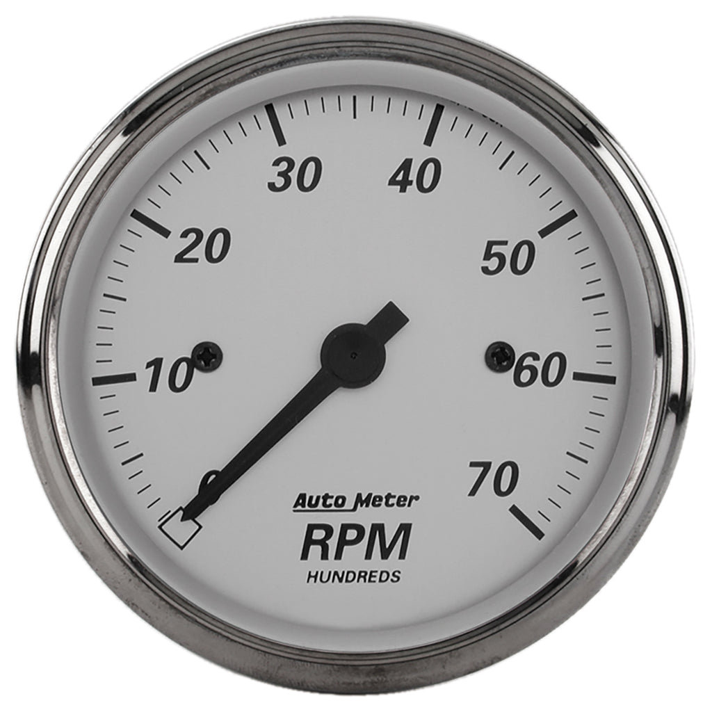 AutoMeter 1995 GAUGE, TACHOMETER, 3 1/8", 7K RPM, IN-DASH, AMERICAN PLATINUM