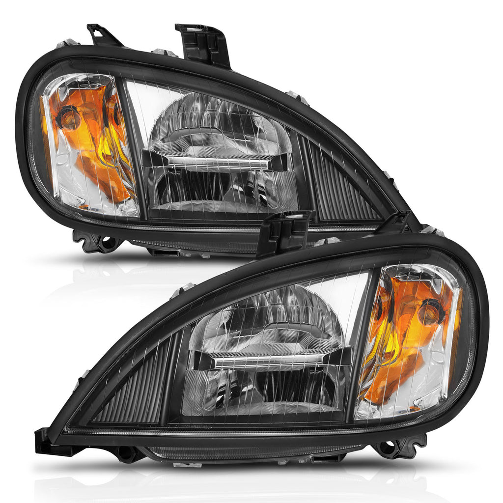 1996-2013-Freightliner-Columbia-Led-Crystal-Headlights-Black-Housing-W-Clear-Lens-(Pair)