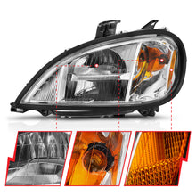 Load image into Gallery viewer, 1996-2013-Freightliner-Columbia-Led-Crystal-Headlights-Chrome-Housing-W-Clear-Lens-(Pair)