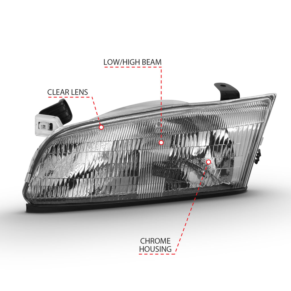 1997-1999-Toyota-Camry-Crystal-Headlight-Chrome-Amber(Oe)