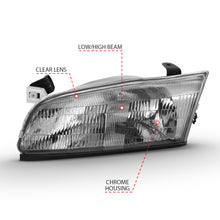 Load image into Gallery viewer, 1997-1999-Toyota-Camry-Crystal-Headlight-Chrome-Amber(Oe)