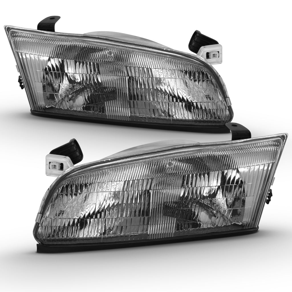 1997-1999-Toyota-Camry-Crystal-Headlight-Chrome-Amber(Oe)