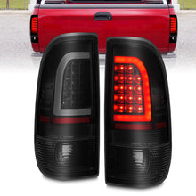 Load image into Gallery viewer, 1997-2003-Ford-F-150-Led-Tail-Lights-W-Light-Bar-Black-Housing-Smoke-Lens