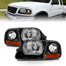 Load image into Gallery viewer, 1997-2003-Ford-F150-Crystal-Headlight-Black-W-Parking-Light