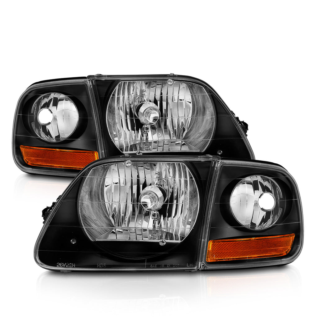 1997-2003-Ford-F150-Crystal-Headlight-Black-W-Parking-Light