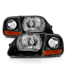 Load image into Gallery viewer, 1997-2003-Ford-F150-Crystal-Headlight-Black-W-Parking-Light