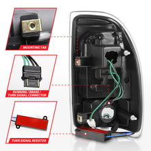 Load image into Gallery viewer, 1997-2004-Dodge-Dakota-Led-Taillights-Black-Housing-Clear-Lens-Pair