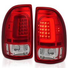 Load image into Gallery viewer, 1997-2004-Dodge-Dakota-Led-Taillights-Chrome-Housing-Red-Lens-Pair