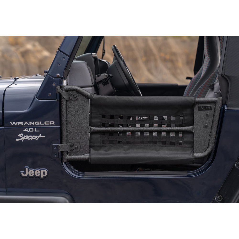 1997-2006-Jeep-Wrangler(Tj)-2-Door-Tube-Doors-With-Netting---Black