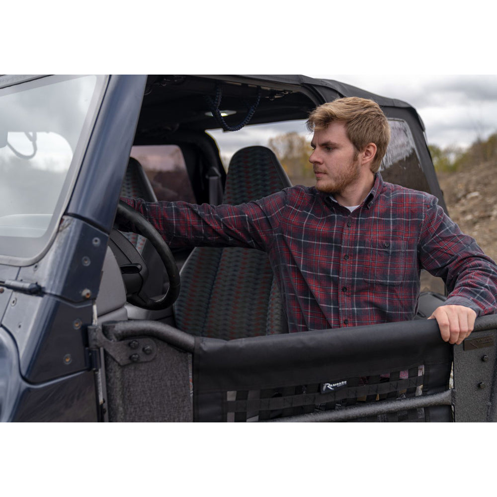 1997-2006-Jeep-Wrangler(Tj)-2-Door-Tube-Doors-With-Netting---Black
