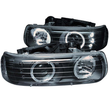 Load image into Gallery viewer, 1999-2002-Chevrolet-Silverado-1500-Projector-Headlights-W-Halo-Black