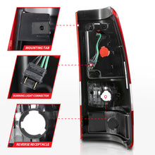 Load image into Gallery viewer, 1999-2002-Chevy-Silverado-1500-Led-Taillights-Plank-Style-Black-WClear-Lens