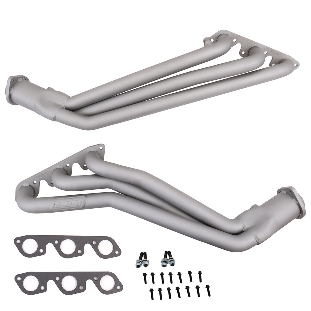 1999-2004-Ford-Mustang-V6-1-58-Long-Tube-Headers-(Polished-Silver-Ceramic)