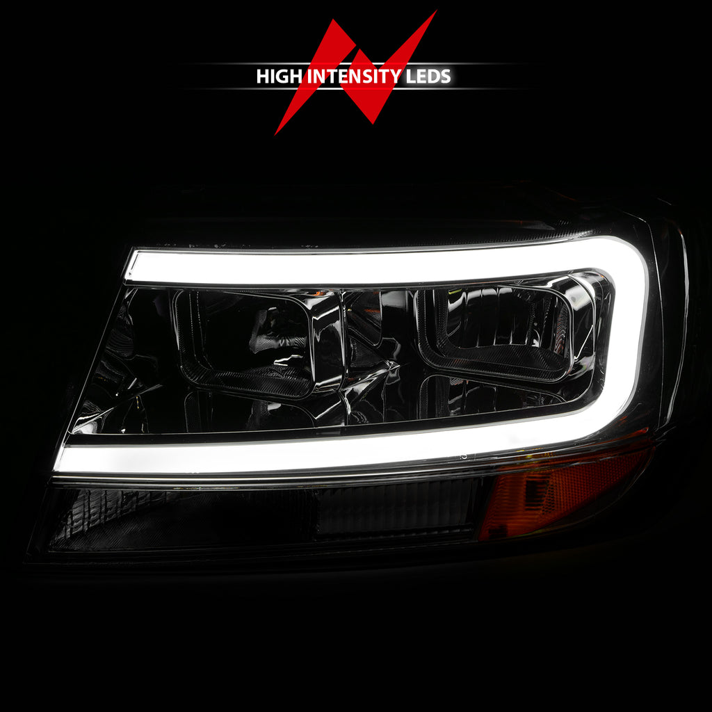 1999-2004-Jeep-Grand-Cherokee-Crystal-Headlights-W-Light-Bar-Chrome-Housing