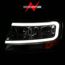 Load image into Gallery viewer, 1999-2004-Jeep-Grand-Cherokee-Crystal-Headlights-W-Light-Bar-Chrome-Housing