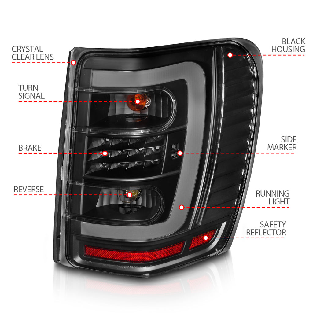 1999-2004-Jeep-Grand-Cherokee-Led-Tail-Lights-W-Light-Bar-Black-Housing-Clear-Lens