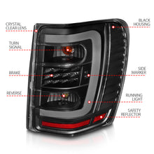 Load image into Gallery viewer, 1999-2004-Jeep-Grand-Cherokee-Led-Tail-Lights-W-Light-Bar-Black-Housing-Clear-Lens