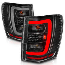 Load image into Gallery viewer, 1999-2004-Jeep-Grand-Cherokee-Led-Tail-Lights-W-Light-Bar-Black-Housing-Clear-Lens