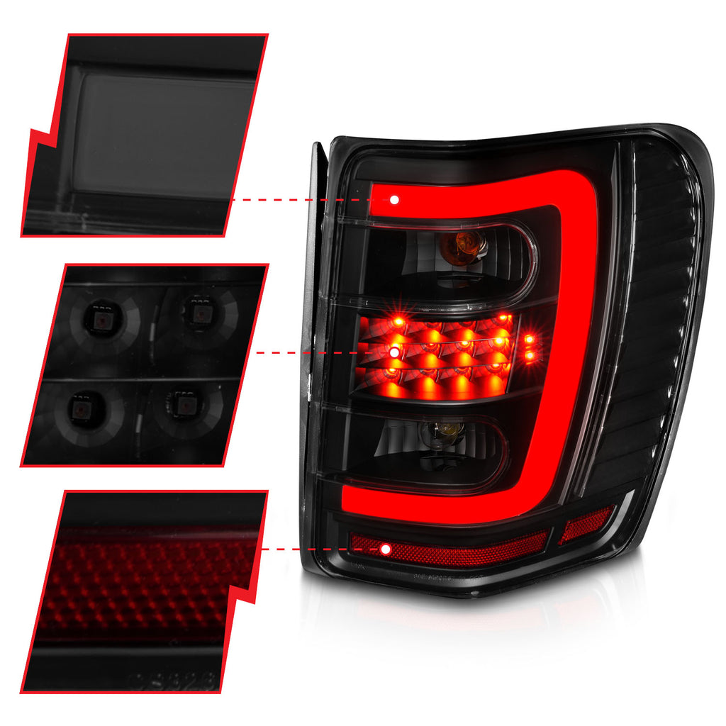 1999-2004-Jeep-Grand-Cherokee-Led-Tail-Lights-W-Light-Bar-Black-Housing-Smoke-Lens