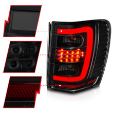 Load image into Gallery viewer, 1999-2004-Jeep-Grand-Cherokee-Led-Tail-Lights-W-Light-Bar-Black-Housing-Smoke-Lens