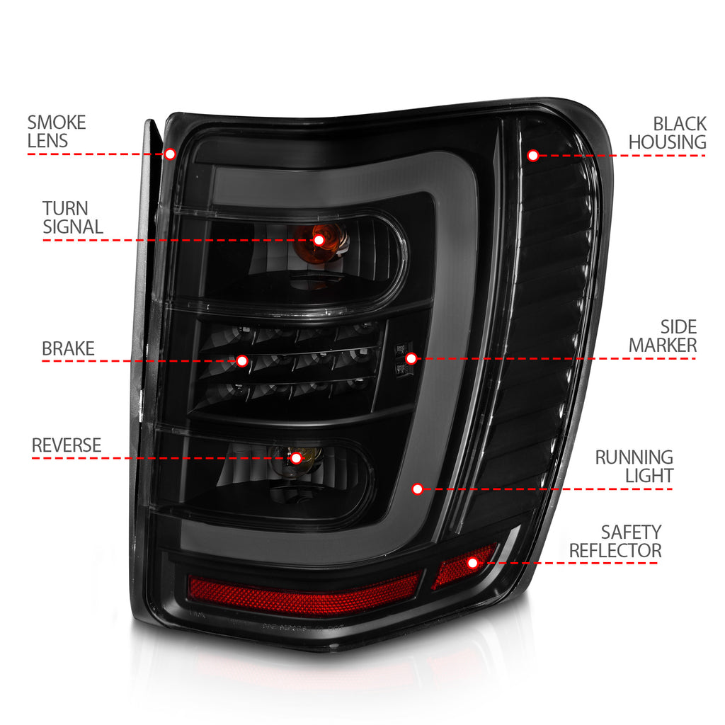 1999-2004-Jeep-Grand-Cherokee-Led-Tail-Lights-W-Light-Bar-Black-Housing-Smoke-Lens