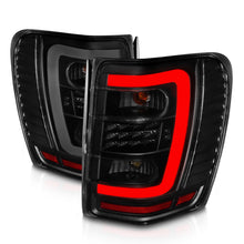 Load image into Gallery viewer, 1999-2004-Jeep-Grand-Cherokee-Led-Tail-Lights-W-Light-Bar-Black-Housing-Smoke-Lens