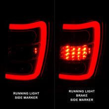 Load image into Gallery viewer, 1999-2004-Jeep-Grand-Cherokee-Led-Tail-Lights-W-Light-Bar-Chrome-Housing-RedClear-Lens