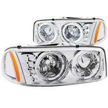 Load image into Gallery viewer, 1999-2006-Gmc-Sierra-1500-Crystal-Headlights-W-Halo-And-Led-Chrome