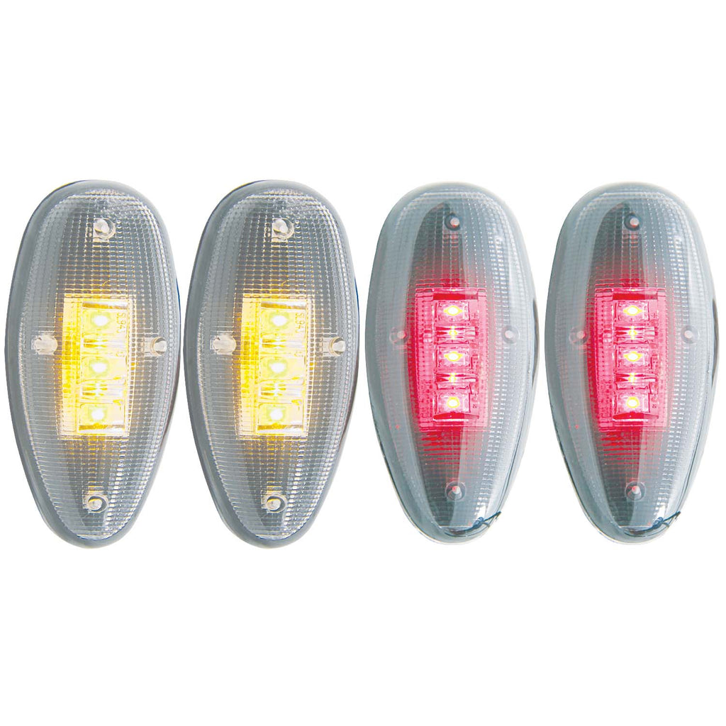 1999-2014-Chevrolet-Silverado-3500-Led-Fender-Light-Kit-Clear-2Pc-Amber--2Pc-Red