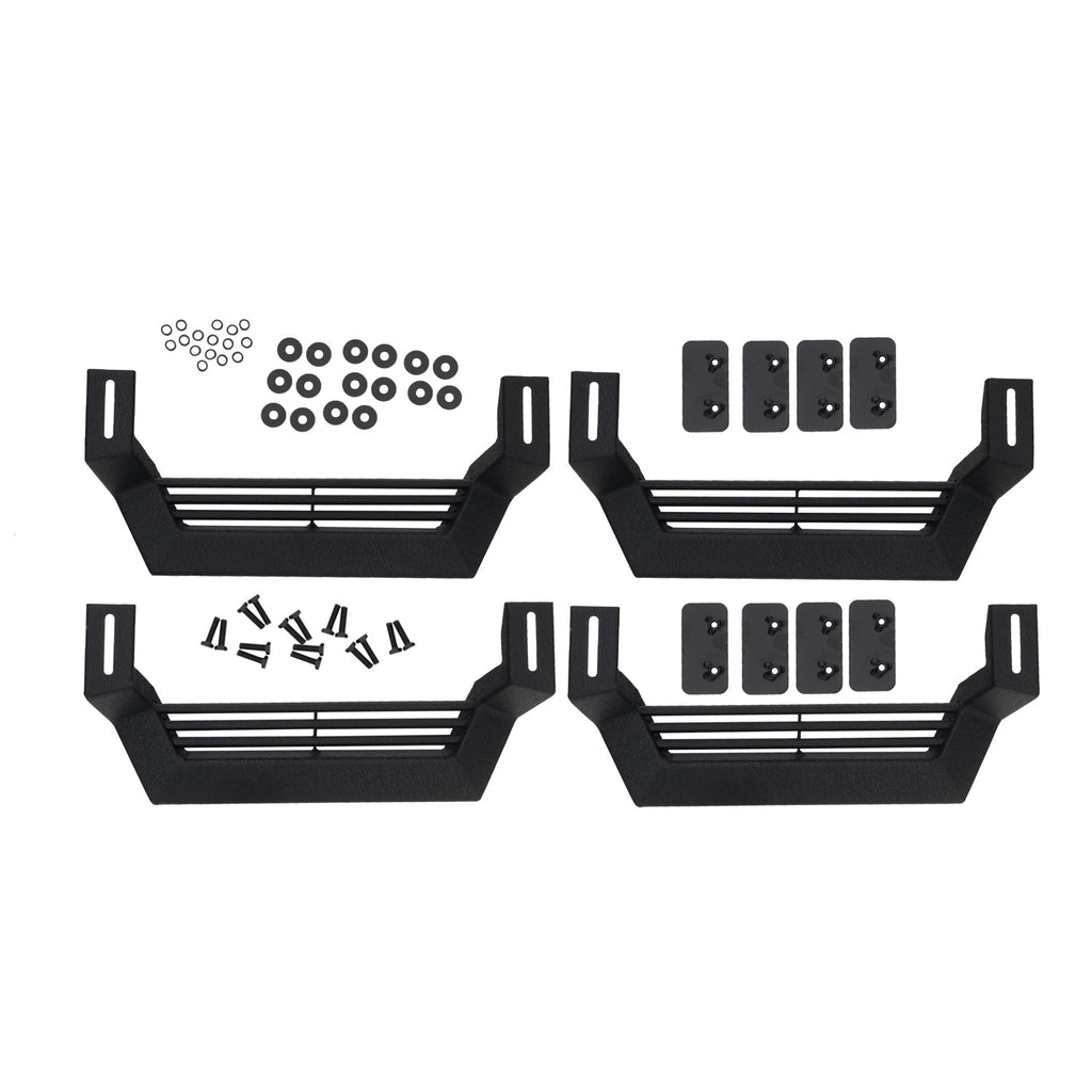 1999-2019-Jeep-Rock-Rail-Short-Step-Universal-4-Piece-Set---Black