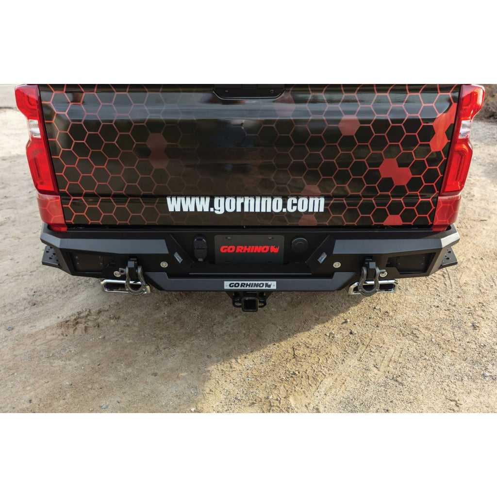 19C-Silverado-Reuses-Factory-Hitch-Plug--License-Plate-Lights-Black-Br20-Rear-Bumper-Replacement