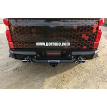 Load image into Gallery viewer, 19C-Silverado-Reuses-Factory-Hitch-Plug--License-Plate-Lights-Black-Br20-Rear-Bumper-Replacement