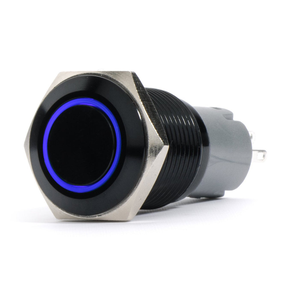 19Mm-Black-2-Position-OnOff-Switch-(Blue)---Black-Flush-Mount-12V