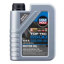 Load image into Gallery viewer, 1L-Top-Tec-6600-Motor-Oil-Sae-0W20
