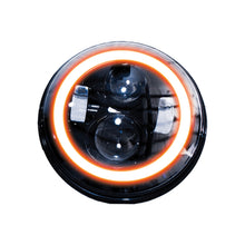 Load image into Gallery viewer, (1)-7In-Led-Projector-Kit-4X10w-W-WhiteAmber-Halo---Plug--Play-H4-HL-(Black)