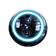 Load image into Gallery viewer, (1)-7In-Led-Projector-Kit-4X10w-W-WhiteBlue-Halo---Plug--Play-H4-HL-(Black)
