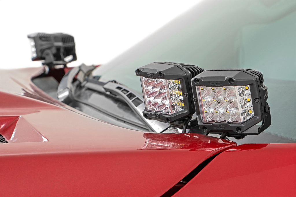 Rough Country 70836 LED Lower Windshield Ditch Kit for Select Toyota Tundra