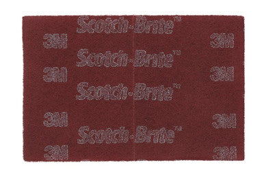 3M 37447 Scotch-Brite Hand Pad, Very Fine, Maroon, 6 in x 9 in, 3 Pack