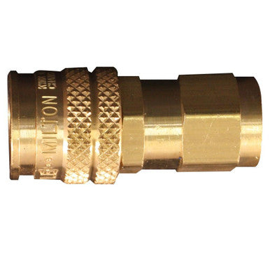 Milton S-745 Air Coupler, AMT-Style 3-Way Air Tool Fittings 1/4" FNPT Brass, 300 PSI