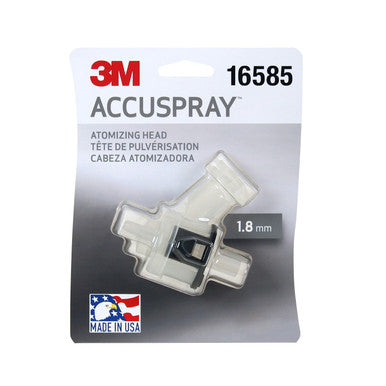 3M 16585 Accuspray Atomizing Head, Clear, 1.8 mm