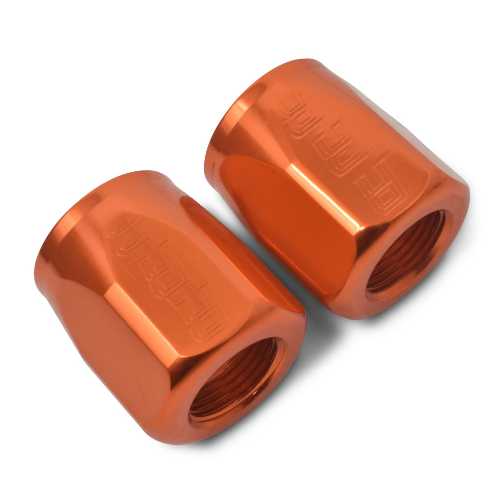 Performance-2-Piece--6-An-Anodized-Full-Flow-Swivel-Hose-End-Sockets-(Qty-2)---Orange