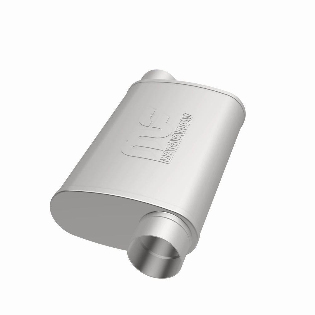 MagnaFlow Exhaust Products 11239 Straight-Through Performance Muffler; 3in. Offset/Offset; 4x14x9 Body