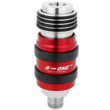 Load image into Gallery viewer, Milton S-1751 5 In One™ Universal Safety Exhaust Quick-Connect Industrial Coupler, 1/4&quot; MNPT