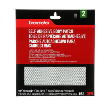 Bondo B-00932 Self Adhesive Body Patch,  5.9 in x 5.8 in, 2 per pack