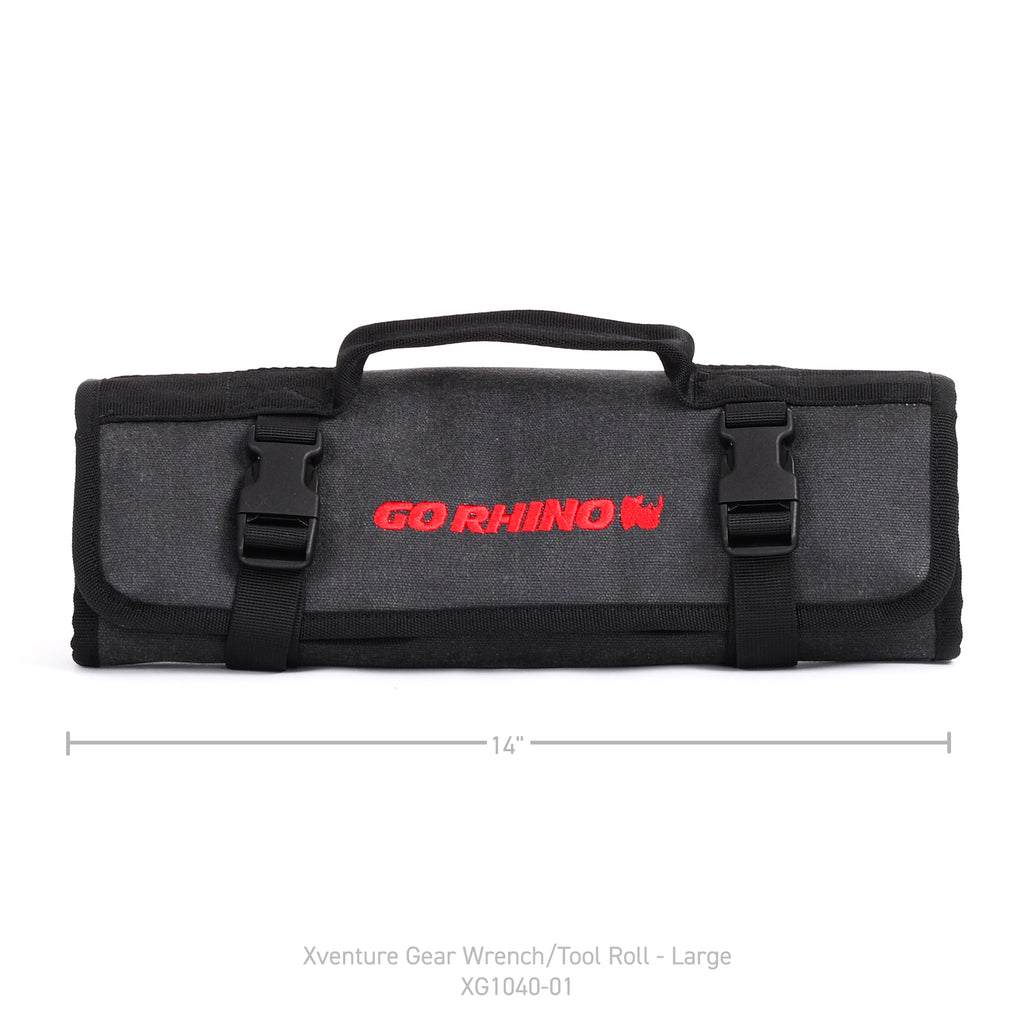 Xventure-Gear-Tool-Wrench-Roll---Large-(4X4in.-Closed)-12Oz-Waxed-Canvas---Black