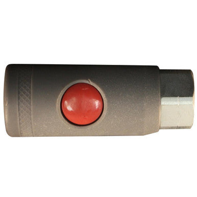 Milton S-99705 Safety Air Coupler Fitting, Industrial M-Style 1/4-In FNPT Osha Compliant, Push Button Release