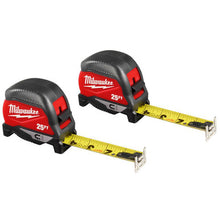 Load image into Gallery viewer, Milwaukee 48-22-1025MG 25Ft Magnetic Tape Measure 2-Pack