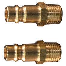 Load image into Gallery viewer, Milton S-760 1/4" MNPT Highflowpro™ V-Style/European Interchange Brass Air Plug Fitting